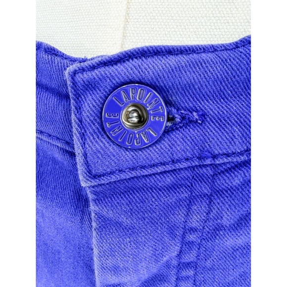 LAPOINTE Cobalt Blue High-Waist Stretch Cotton Twill Wide Leg Jeans - Size 0 - Picture 4 of 9